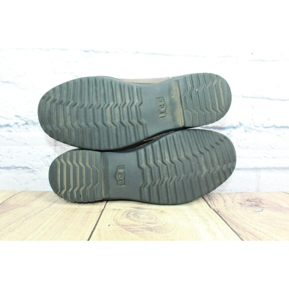 UGG Attell Brown Leather Side Zip Cap Toe Waterproof Ankle Boots Size 6.5 - Picture 9 of 9